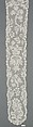 Pair of lappets, Bobbin lace, point d'Angleterre, Flemish, Brussels