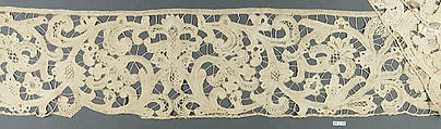 Fragment, Bobbin lace, Milanese lace, Italian, Milan