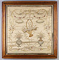 Panel, Silk, ribbons, metal thread, British or French