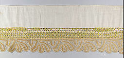 Pair of cuffs, Cotton, bobbin lace, Hungarian-Slovak