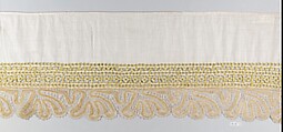 Pair of cuffs, Cotton, bobbin lace, Hungarian-Slovak