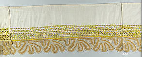 Pair of cuffs, Cotton, bobbin lace, Hungarian-Slovak