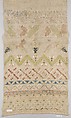 Sampler, Silk on cotton, Spanish