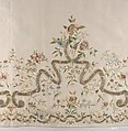 Border, Silk and metal thread on silk, French