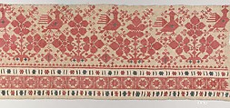 Sleeve, Cotton on linen, Hungarian, Slovakia