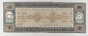 Reproduction of a winding sheet, Painted cloth, Italian
