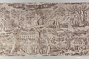 Pictorial print, Cotton, French, Alsace