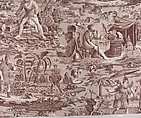 Episodes of Robinson Crusoe, F. Pieters, Cotton, French, Rouen or Jouy
