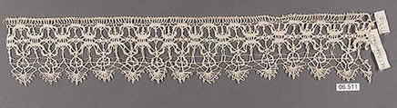 Fragment, Bobbin lace, Italian, Venice