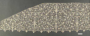 Part of a flounce (one of six), Needle lace, possibly French