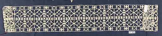 Band, Needle lace, reticello, punto avorio, Italian