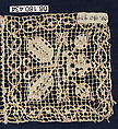 Square, Embroidered net, Italian