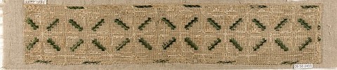 Strip, Embroidered net, buratto, Italian, Abruzzi and Calabria