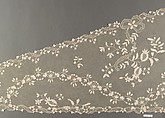 Scarf, Needle lace, point d'Argentan, French