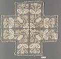 Medallion, Embroidered net, punto à rammendo, punto à tela, punto mandolino, Italian or French