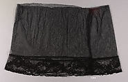 Fragment, Silk, bobbin lace, French, Chantilly