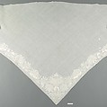 Kerchief, Drawnwork, German, Dresden