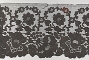 Fragment of flounce, Bobbin lace, Spanish