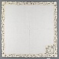 Napkin (from a set of table linens), Linen, needle lace, Belgian