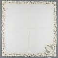 Napkin (from a set of table linens), Linen, needle lace, Belgian