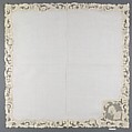 Napkin (from a set of table linens), Linen, needle lace, Belgian