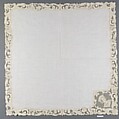 Napkin (from a set of table linens), Linen, needle lace, Belgian