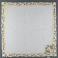 Napkin (from a set of table linens), Linen, needle lace, Belgian