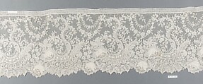 Border, Needle lace, Point de Gaze, Belgian, Brussels