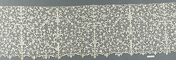 Part of a flounce, Needle lace, possibly French