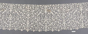 Part of a flounce (one of six), Needle lace, possibly French