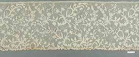 Border or flounce, Burano Lace School, Cotton, needle lace, Italian, Burano