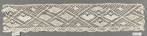 Fragment, Bobbin lace, Italian, Venice