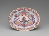 Stand for a small tureen, Vienna, Hard-paste porcelain decorated in polychrome enamels, gold, Austrian, Vienna
