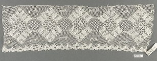 Edging, Bobbin lace, Italian, Venice