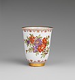 Beaker, Vienna, Hard-paste porcelain decorated in polychrome enamels, gold, Austrian, Vienna