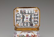 Snuffbox, Vienna, Hard-paste porcelain, gold, Austrian, Vienna