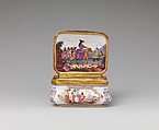 Snuffbox, Vienna, Hard-paste porcelain, gold, Austrian, Vienna