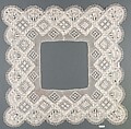 Square, Silk, bobbin lace, French
