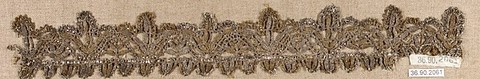 Piece, Metal thread, bobbin lace, European