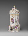 Food warmer with insert, Vienna, Hard-paste porcelain decoated in polychrome enamels, gold, Austrian, Vienna