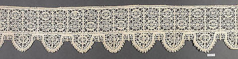 Fragment, Bobbin lace, Italian, Genoa