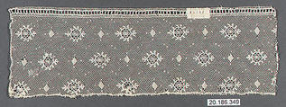 Strip, Bobbin lace, French, Lille or Arras