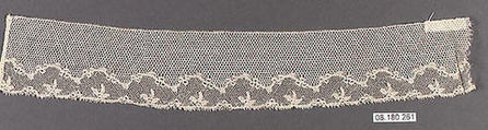 Fragment, Bobbin lace, Point de Paris, French