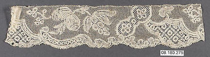 Fragment, Bobbin lace, possibly French