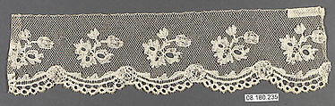 Piece, Bobbin lace, French, Le Puy