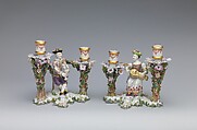 Candelabrum (one of a pair), Vienna, Hard-paste porcelain, Austrian, Vienna