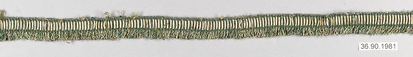 Fringe, Silk and metal thread, British
