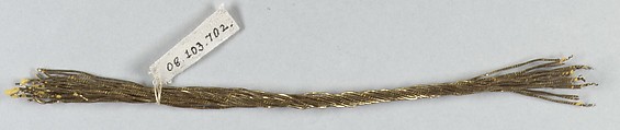 Cord, Metal thread, probably European