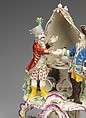 Two soldiers shaking hands, Kelsterbach Pottery and Porcelain Manufactory (German, 1758–ca. 1823), Hard-paste porcelain decorated in polychrome enamels, gold, German, Kelsterbach