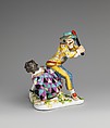 Fighting Harlequins, Meissen Manufactory (German, 1710–present), Hard-paste porcelain, German, Meissen
